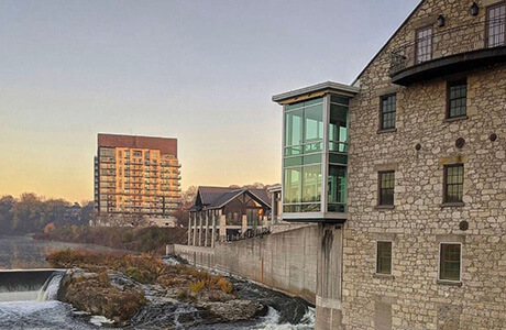 The Cambridge Mill, popular restaurant in historic Galt, Cambridge, Ontario, Canada